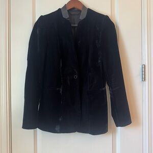 Elie Tahari Black Velvet-like Blazer